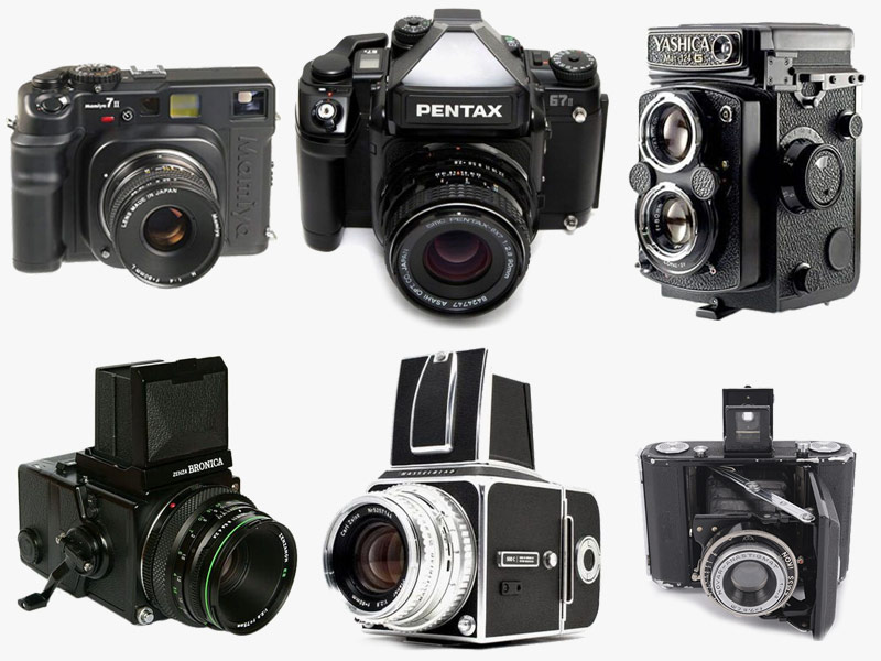 Various medium format camera bodies